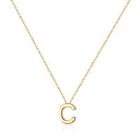 Sterling Silver IG Style Modern Style Commute Plating Letter Pendant Necklace sku image 3