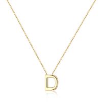 Sterling Silver IG Style Modern Style Commute Plating Letter Pendant Necklace sku image 4