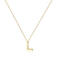 Sterling Silver IG Style Modern Style Commute Plating Letter Pendant Necklace sku image 10