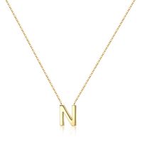 Sterling Silver IG Style Modern Style Commute Plating Letter Pendant Necklace sku image 12