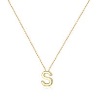 Sterling Silber IG-Stil Moderner Stil Pendeln Überzug Brief Halskette Mit Anhänger sku image 15