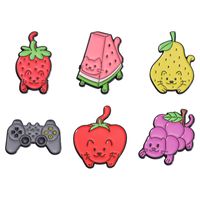 Cartoon Style Cute Sweet Fruit Strawberry Watermelon Zinc Alloy Plating Unisex Brooches main image 4