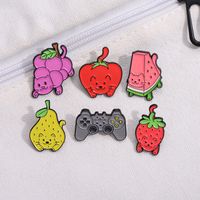 Cartoon Style Cute Fruit Alloy Stamping Stoving Varnish Women's Brooches main image 2