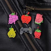 Cartoon Style Cute Fruit Alloy Stamping Stoving Varnish Women's Brooches main image 3
