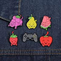 Cartoon Style Cute Fruit Alloy Stamping Stoving Varnish Women's Brooches main image 4