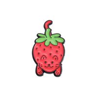 Cartoon Style Cute Sweet Fruit Strawberry Watermelon Zinc Alloy Plating Unisex Brooches sku image 1