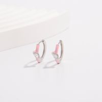 1 Pair IG Style Fairy Style Modern Style Round Plating Inlay Sterling Silver Zircon White Gold Plated Hoop Earrings main image 4