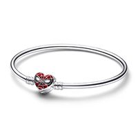 1 Piece Simple Style Heart Shape Copper Bracelets sku image 15