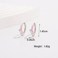 1 Pair IG Style Fairy Style Modern Style Round Plating Inlay Sterling Silver Zircon White Gold Plated Hoop Earrings sku image 2