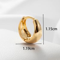 1 Piece Casual Simple Style Number Plating Copper Gold Plated Earrings main image 5