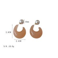 Casual Simple Style Geometric Arylic Imitation Pearl Plating Women's Ear Studs main image 2