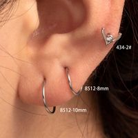 1 Piece Casual French Style Korean Style Antlers Inlay Copper Zircon Ear Studs main image 1