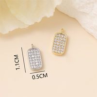 1 Piece Copper Zircon 18K Gold Plated White Gold Plated Geometric Polished Pendant main image 2