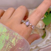 Simple Style Bow Knot Copper Plating Inlay Zircon Open Rings sku image 15