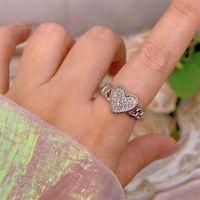 Simple Style Bow Knot Copper Plating Inlay Zircon Open Rings sku image 27