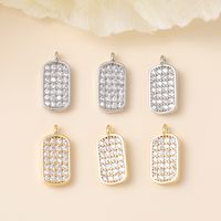 1 Piece Copper Zircon 18K Gold Plated White Gold Plated Geometric Polished Pendant main image 7