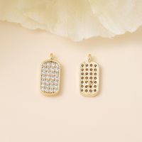 1 Piece Copper Zircon 18K Gold Plated White Gold Plated Geometric Polished Pendant main image 5