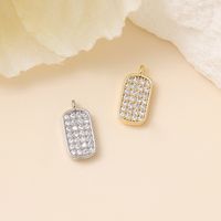1 Piece Copper Zircon 18K Gold Plated White Gold Plated Geometric Polished Pendant main image 6