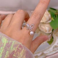 Simple Style Bow Knot Copper Plating Inlay Zircon Open Rings sku image 55