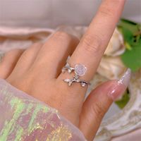 Simple Style Bow Knot Copper Plating Inlay Zircon Open Rings sku image 61