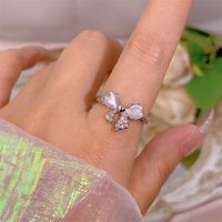 Simple Style Bow Knot Copper Plating Inlay Zircon Open Rings sku image 44