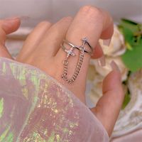 Simple Style Bow Knot Copper Plating Inlay Zircon Open Rings sku image 62