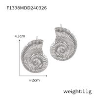 1 Par Básico Estilo Moderno Estilo Clásico Árbol Color Sólido Espiral Enchapado Fisión Acero Titanio Pendientes De Gota Pendientes sku image 1