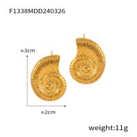 1 Pair Basic Modern Style Classic Style Tree Solid Color Spiral Plating Fission Titanium Steel Drop Earrings Ear Studs sku image 5