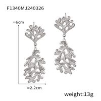 1 Pair Basic Modern Style Classic Style Tree Solid Color Spiral Plating Fission Titanium Steel Drop Earrings Ear Studs sku image 3