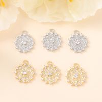 1 Piece 15*13mm Copper Zircon 18K Gold Plated White Gold Plated Round Polished Pendant main image 7
