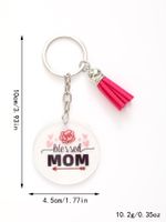 Modern Style Classic Style Commute Heart Shape Flower Arylic Tassel Mother'S Day Bag Pendant Keychain main image 4