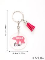 Modern Style Classic Style Commute Heart Shape Flower Arylic Tassel Mother'S Day Bag Pendant Keychain main image 2