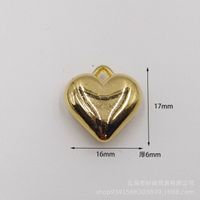 Simple Style Round Heart Shape Plastic Plating Charms sku image 10