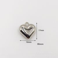 Simple Style Round Heart Shape Plastic Plating Charms sku image 9