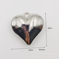 Simple Style Round Heart Shape Plastic Plating Charms sku image 33
