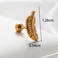 1 Piece Casual Feather Wings Chain Inlay Copper Zircon Earrings main image 3
