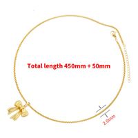 Copper 18K Gold Plated Casual Simple Style Classic Style Bowknot Bow Knot Pendant Necklace main image 2