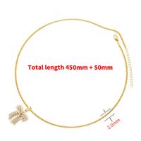 Kupfer 18 Karat Vergoldet Elegant Einfacher Stil Inlay Bogenknoten Künstliche Perlen Halskette Mit Anhänger main image 2
