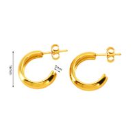 1 Pair Elegant Lady Modern Style C Shape Star Plating 316 Stainless Steel  Titanium Steel 18K Gold Plated Drop Earrings main image 3