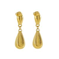 1 Pair Elegant Lady Modern Style Water Droplets Solid Color 304 Stainless Steel Titanium Steel 18K Gold Plated Drop Earrings main image 3