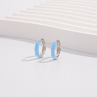 1 Pair Elegant Lady Modern Style Round Plating Inlay Sterling Silver Zircon Hoop Earrings main image 5
