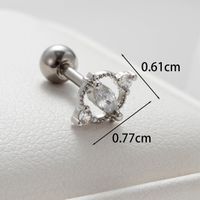 1 Piece Casual French Style Korean Style Butterfly Inlay Copper Zircon Ear Studs main image 2