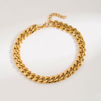 304 Stainless Steel 18K Gold Plated Hip-Hop Basic Streetwear Solid Color Necklace main image 4