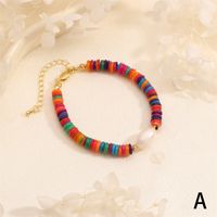 IG Style Bohemian Circle Shell Beaded Inlay Artificial Crystal 18K Gold Plated Women's Bracelets main image 6