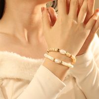 IG Style Bohemian Circle Shell Beaded Inlay Artificial Crystal 18K Gold Plated Women's Bracelets main image 1