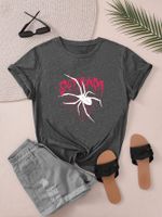 Women's T-shirt Short Sleeve T-Shirts Round Casual Chrysanthemum main image 1