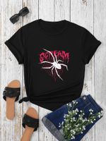 Women's T-shirt Short Sleeve T-Shirts Round Casual Chrysanthemum main image 5