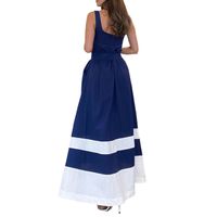 Women's Strap Dress Simple Style Square Neck Sleeveless Color Block Midi Dress Holiday Daily main image 3