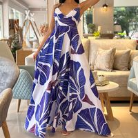 Women's Swing Dress Vacation Strap Printing Sleeveless Flower Midi Dress Holiday Daily Beach main image 5
