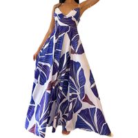 Women's Swing Dress Vacation Strap Printing Sleeveless Flower Midi Dress Holiday Daily Beach main image 3